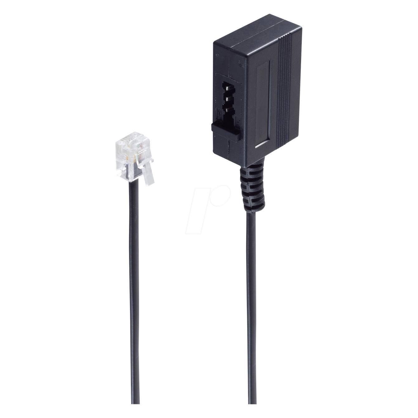 Shiverpeaks -BASIC-S--Western-Stecker 6/4 auf TAE N-Kupplung, 0,2m (BS71050)
