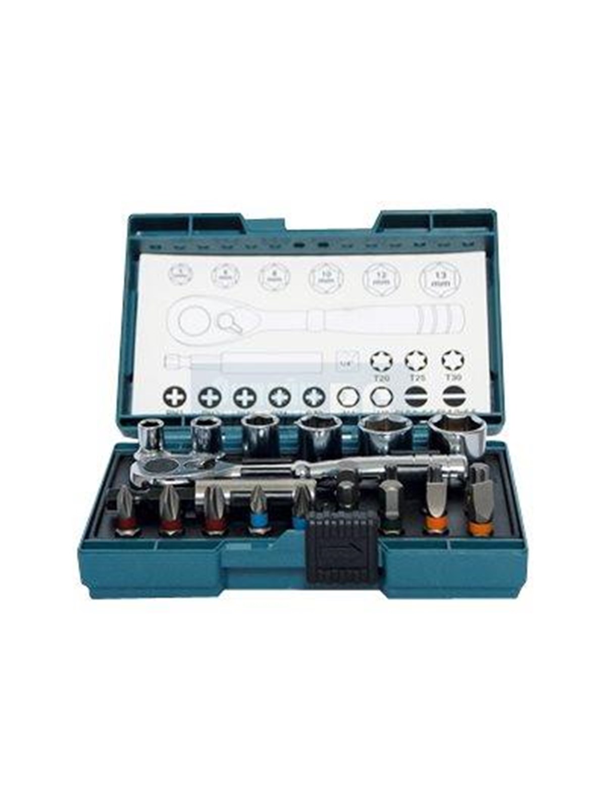 Makita screwdriver bit and ratchet set - 21 pieces