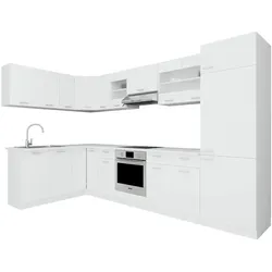 VCM Küchenzeile »Esilo Winkel 13-teilig« Einbauküche braun, 505x207x60 cm