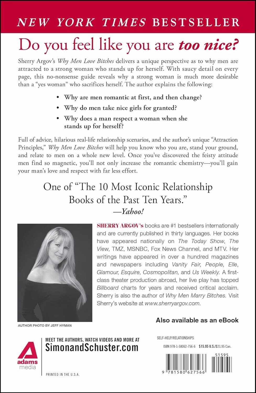 Adams Media Why Men Love Bitches: From Doormat to Dreamgirl by Sherry Argov - Paperback Relationship & Dating Self-Help Guide for Women