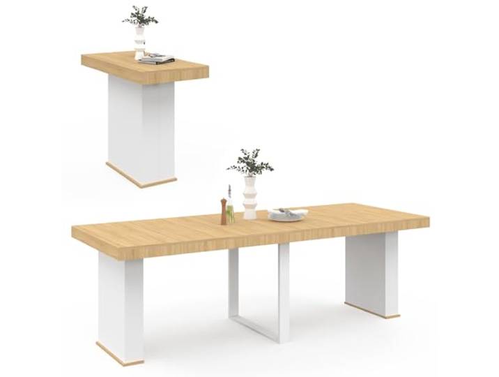 IDMarket - Ausziehbarer Konsolentisch Eden 10 Personen 235 cm Holz und Weiß