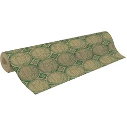 Clairefontaine, Geschenkverpackung, Geschenkpapier, Kraft 70g, Geschenkpapierrolle 50x0,70m, Weltkarte - Grün