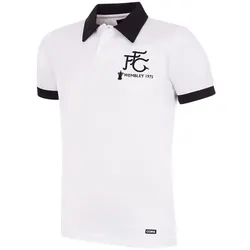Copa Football, Herren, Fussballtrikot, Fulham FC 1975 Retro Trikot (XXL), Weiss