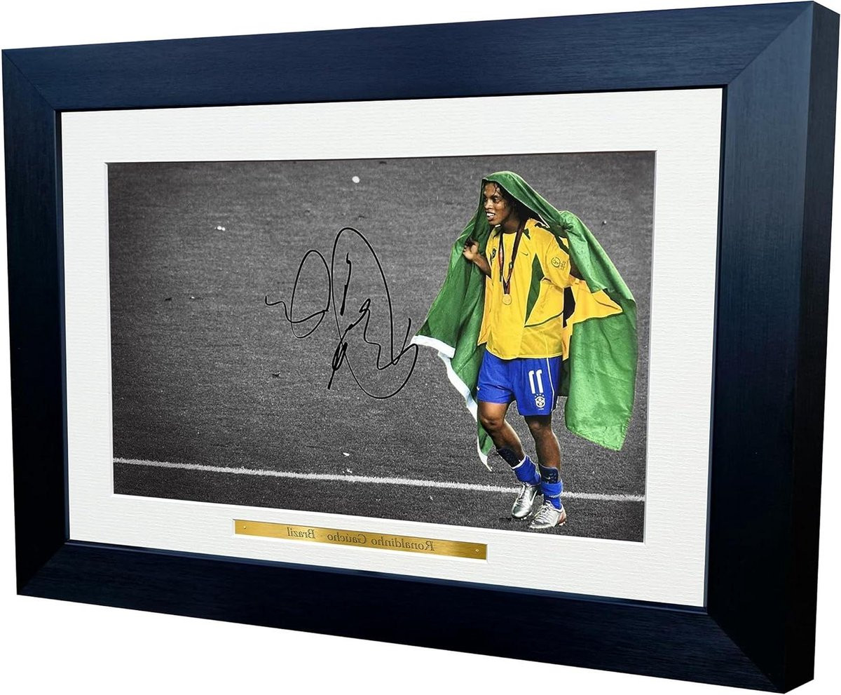 Voetbal Poster met Digitale Handtekening - Sport Decoratie - A4 Formaat - Zwart