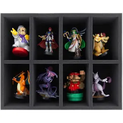 Feldherr FS090A002 - Schaumstoffeinlage für Nintendo Amiibos - 8 Fächer (Schaumstoff)