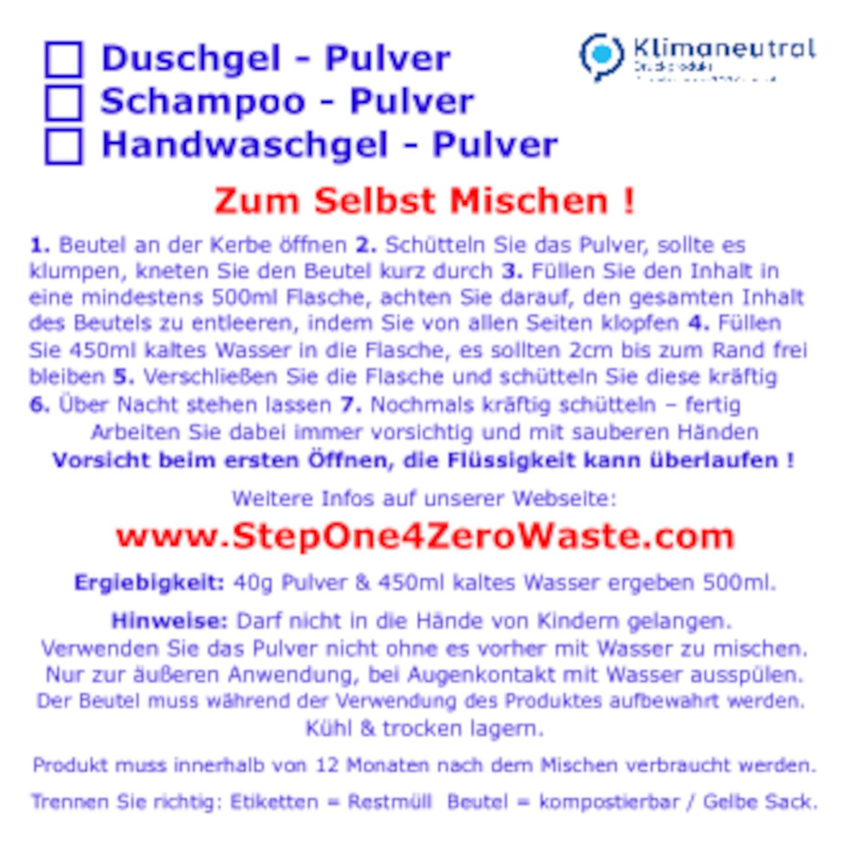 Step One 2in1 Shampoo & Duschgel in Pulverform Meeresbriese (500 ml) (53487748)