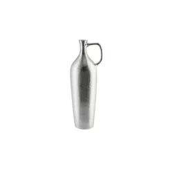 HOME STORY Deko Vase   ¦ silber ¦ Aluminium ¦ Maße (cm): H: 45  Ø: 17.0