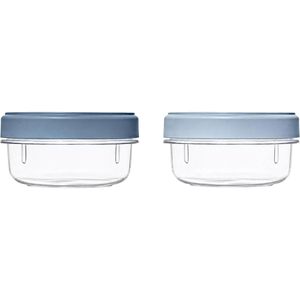 OXO Frischhaltedose Good Grips Twist & Stack, aus Kunststoff, 0,35 Liter, transparent, luftdicht, Set, 2 Stück