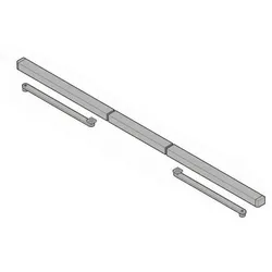 Hörmann Gleitschiene G-SR EMF 2 VL silber Contur, mit Hebel für Dorma TS 93 GSR