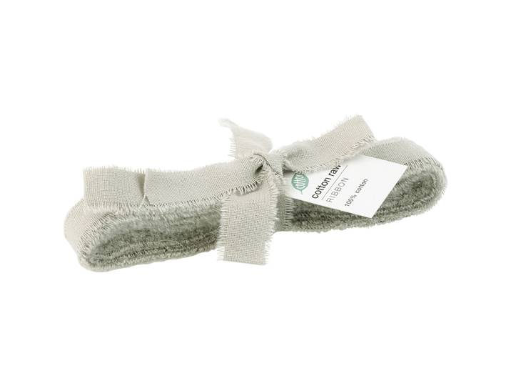 Vivant Geschenkband Office grau Baumwolle - Geschenkband
