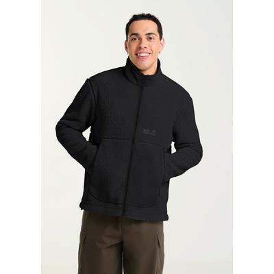 Fleecejacke JACK WOLFSKIN "STONE LITE JKT M", Herren, Gr. M, schwarz, Obermaterial: 100% Polyester, Jacken Fleecejacke, wind- und wasserabweisend, atmungsaktiv, aus Polyester