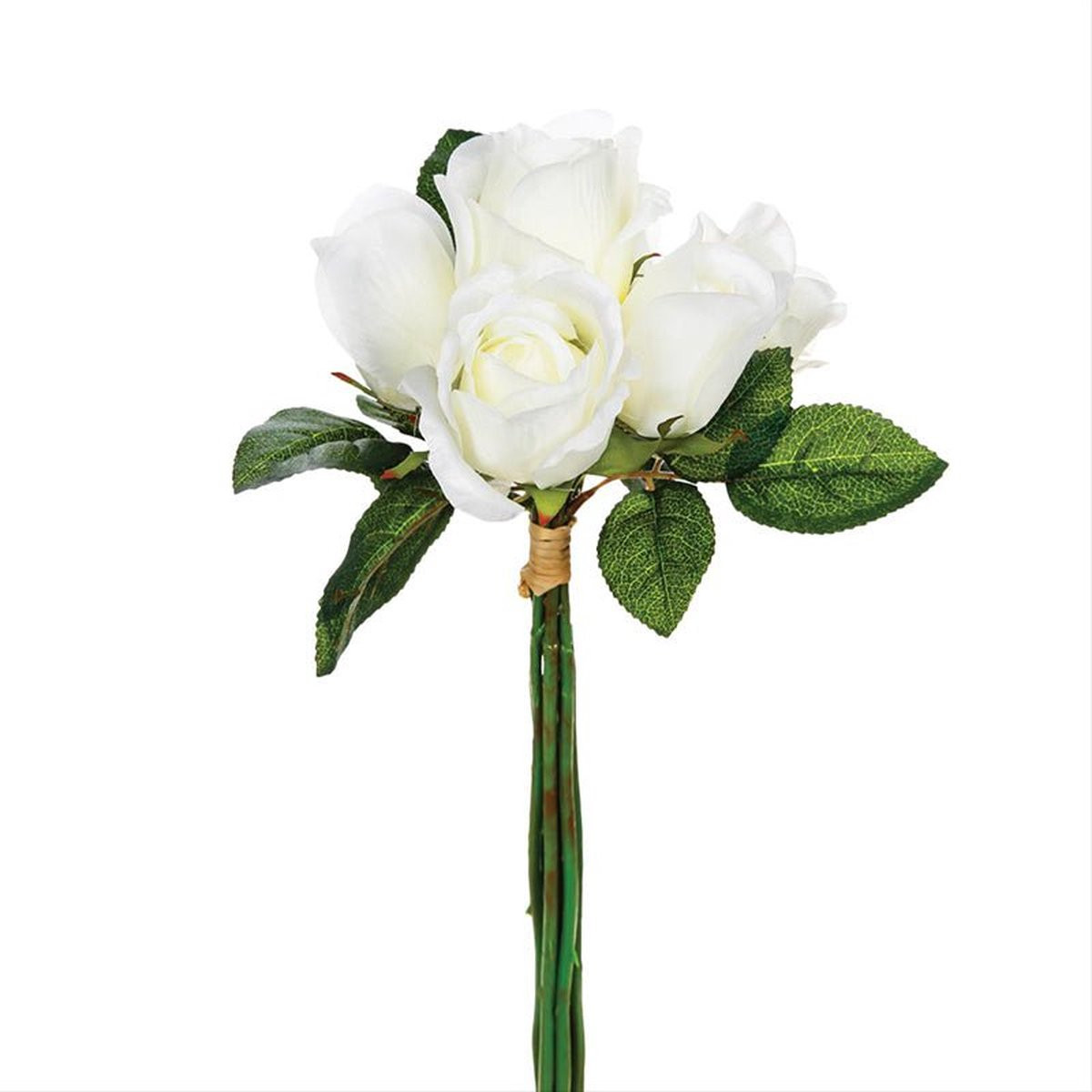 Silumen Boeket van 7 kunstmatige rozen, Roze, 31 cm