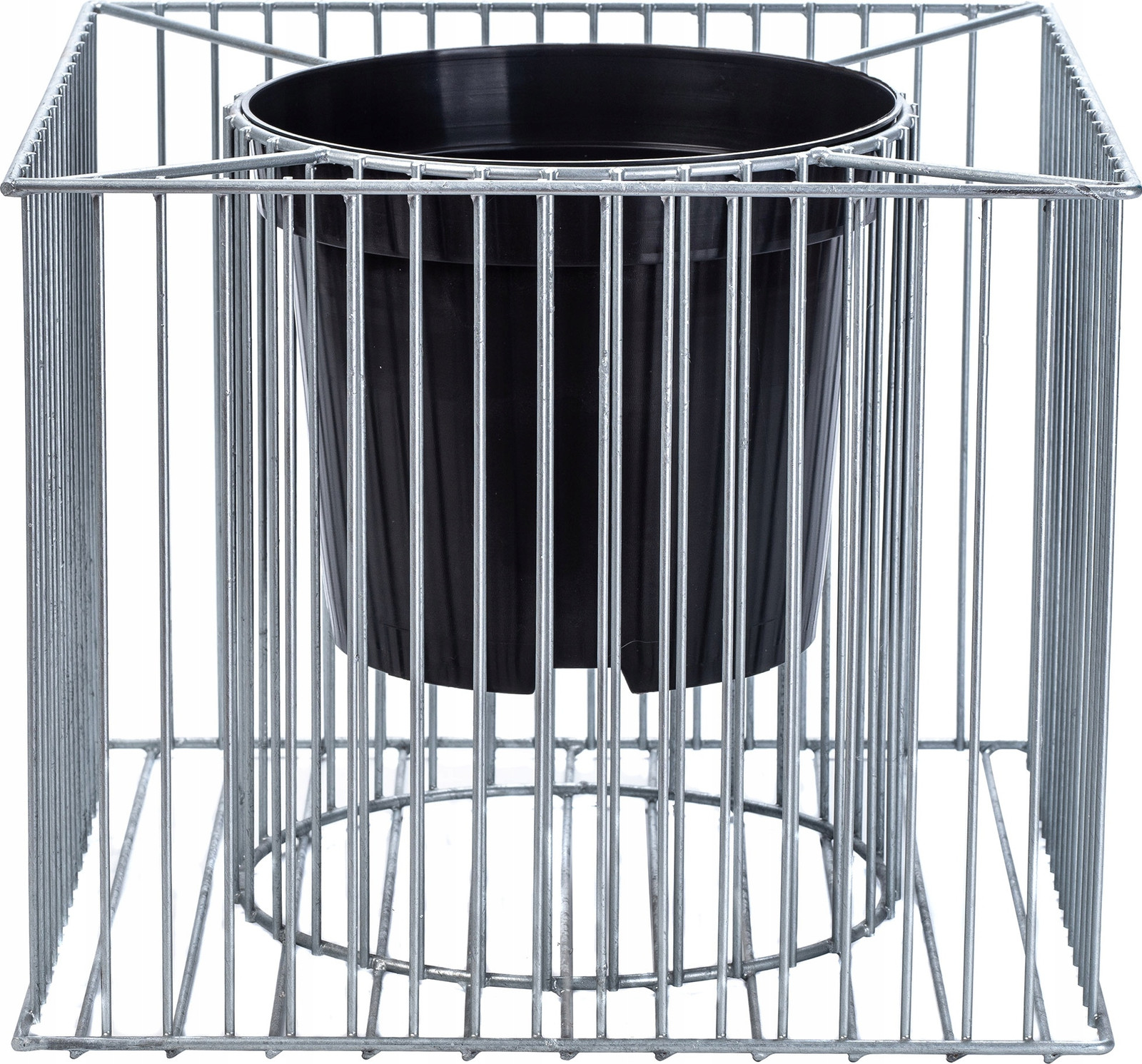 KADAX Gabionenwand Albes Zilver - Vierkante Draadmand voor Planten en Decoratie - Breedte: 32 cm