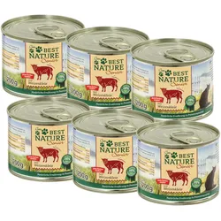 Best Nature Senior Lamm + Weizenkleie, Nassfutter für ältere Katzen - 6x 200g
