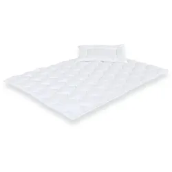 Träumeland Einziehdecken Set Märchenweich 100x135cm und 40x60cm - weiß