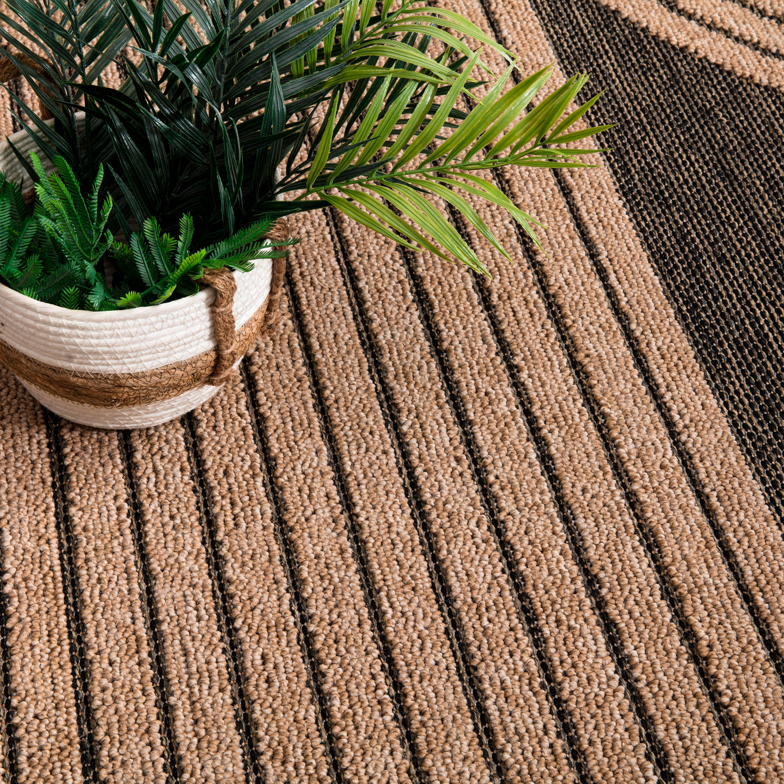 Teppich PACO HOME "Cologne 493", grau (anthrazit), B:120cm H:11mm L:160cm, Polypropylen (PP), Teppiche, Teppich, Flachgewebe, meliert, Regenbogen, mit Fransen, Outdoor geeignet anthrazit B : 120cm 1 Stk., 11mm, L: 160cm