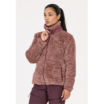Fleecejacke WHISTLER "Mossi", Damen, Gr. 44, braun (beere), 100% Polyester, unifarben, normal, hoch geschlossener Ausschnitt, Jacken Fleecejacke, im kuscheligen Design