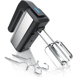 Arendo Handmixer Mixero mit 5 Geschwindigkeiten und Turbo, Handmixer, Schwarz