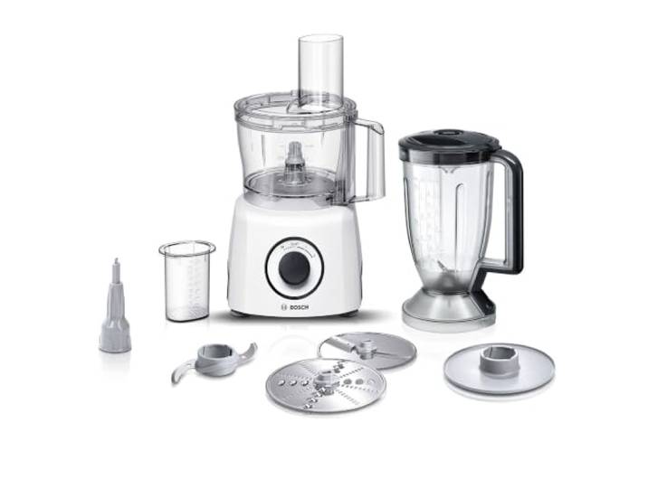 Bosch MultiTalent 3 Küchenmaschine, MCM3230W, Weiß 800 Watt über 30 Funktionen SmartStorage Mixeraufsatz