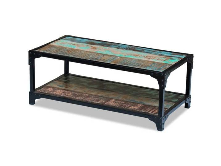 8405SALE Table de salon Table basse Décor Bois de récupération massif pour Salon Chambre