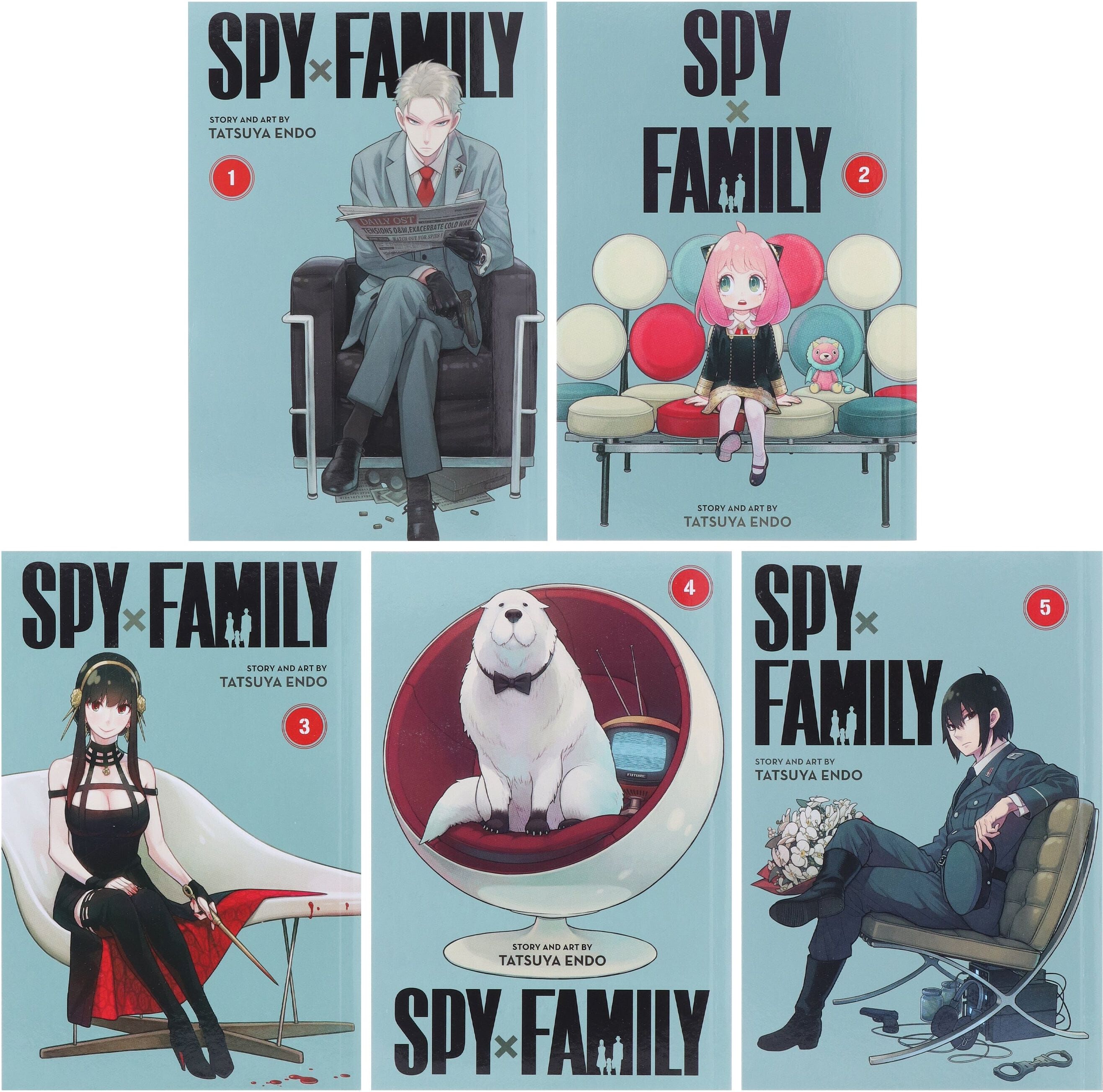 Spy x Family (Vol 1-5) by Tatsuya Endo 5 Books Collection Set - Manga - Paperback Viz Media, LLC