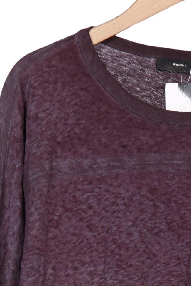 Diesel Herren Langarmshirt, Bordeaux, Gr. M, Baumwolle - Second Hand