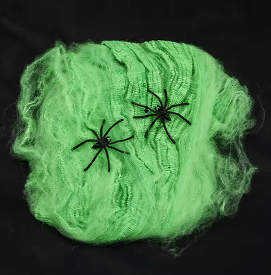 Inspire Curations Stretchable Artificial Spider Web Halloween Spider Web Decoration For Haunted Houses & Party Scenes green