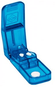 Gima Tagliapillole in Plastica con Lama Inox e Divisore Compresse