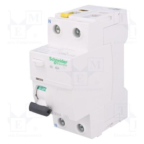 Schneider Electric Acti 9 iID-RCCB-2P-40A-30mA-Typ AC A9Z11240 (A9Z11240)