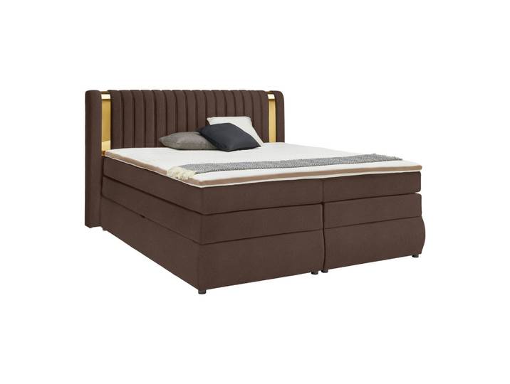 Boxspringbett 160/200 cm Haselnussfarben