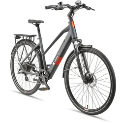 Telefunken Trekking E-Bike   Elektrofahrrad 28 Zoll   8-Gang Kettenschaltung   Heckmotor 250W   417,6Wh Akku   Pedelec XT490 Damen