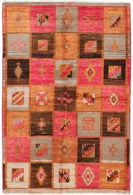 ECARPETGALLERY Hand-knotted Shalimar Dark Brown, Light Red Wool Rug