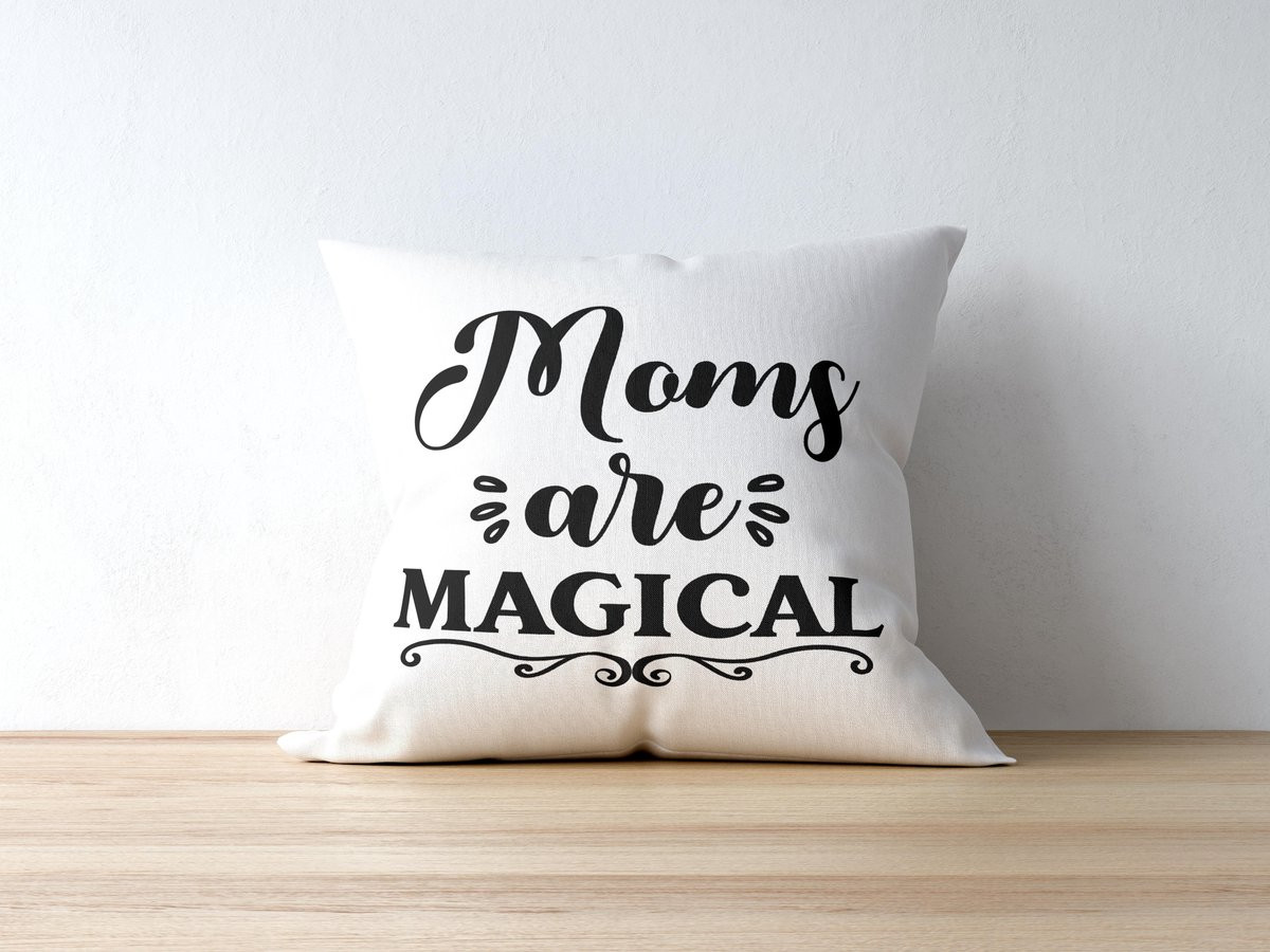 Sierkussen Moms Are Magical - Polyester - Cadeau voor Moederdag