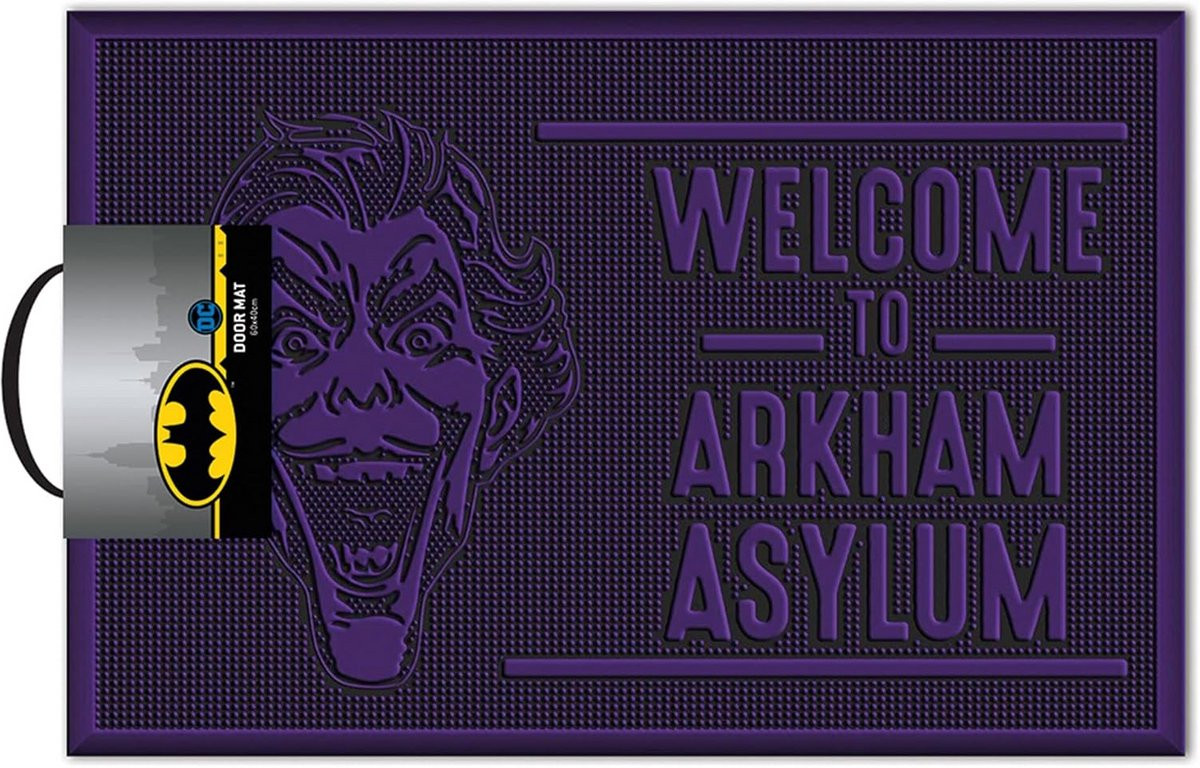 Deurmat Welkom in Arkham Asylum Rubber 60 x 40 cm