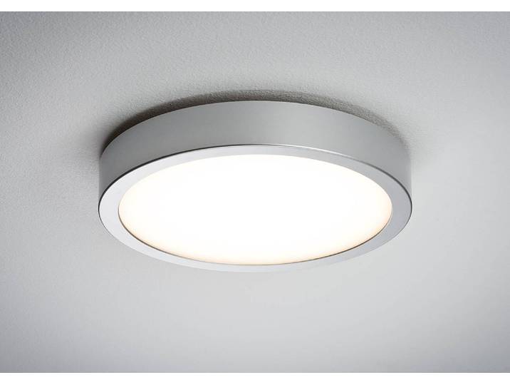 Plafonnier LED Lunar rond Ø 23cm Gris/Chrome Aluminium chromé LED Module LED