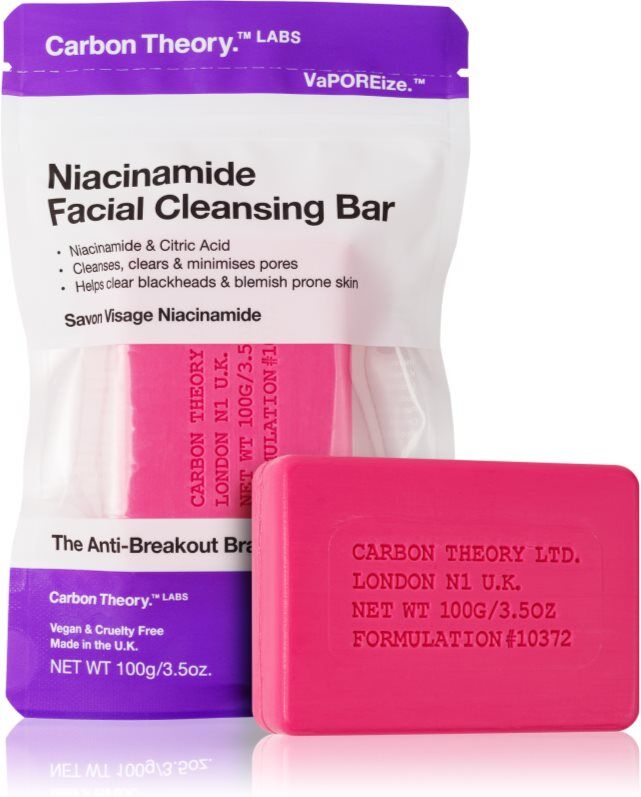 Rio Carbon Theory Facial Cleansing Bar Niacinamide cleansing face soap Pink 100 g