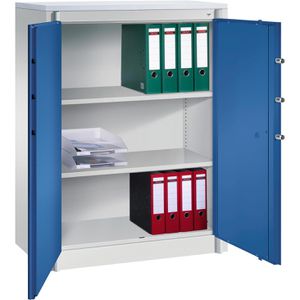 CP-Möbel Aktenschrank Certos, 1171-000, aus Metall, feuerfest, abschließbar, 93 x 122,6 x 50 cm (B/H/T), blau / lichtgrau