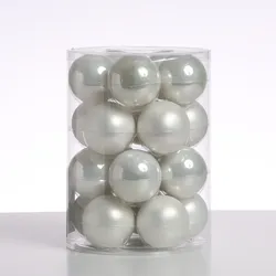 MARELIDA Christbaumkugel Weihnachtskugel Glas D:6cm glänzend matt weiß 20er Set