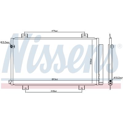 NISSENS Kondensator, Klimaanlage 941180 für HONDA