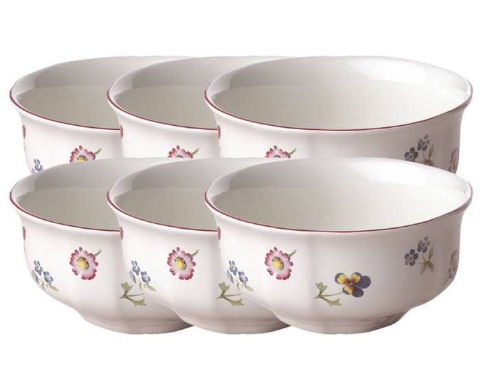 Villeroy & Boch Schale Petite Fleur Dessertschale 12cm Set6, Premium Porcelain, (Dessertschalen)