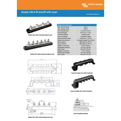Victron Busbar 250A 6P + Cover