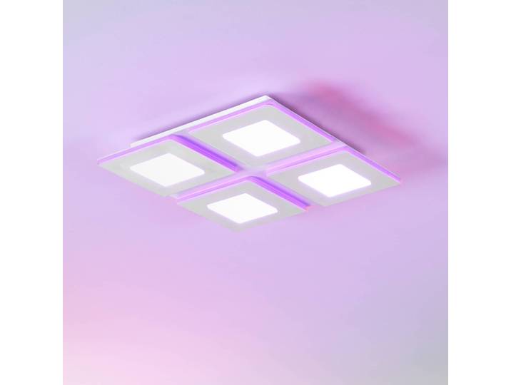 EGLO connect Smart Home Deckenlampe Connect Padrogiano-Z, dimmbar, weiß / opal, für Wohn- / Esszimmer, Metall, Modern, Smart Home Deckenlampe