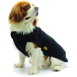 Fashion Dog Fleece-Hundemantel - Schwarz - 36 cm