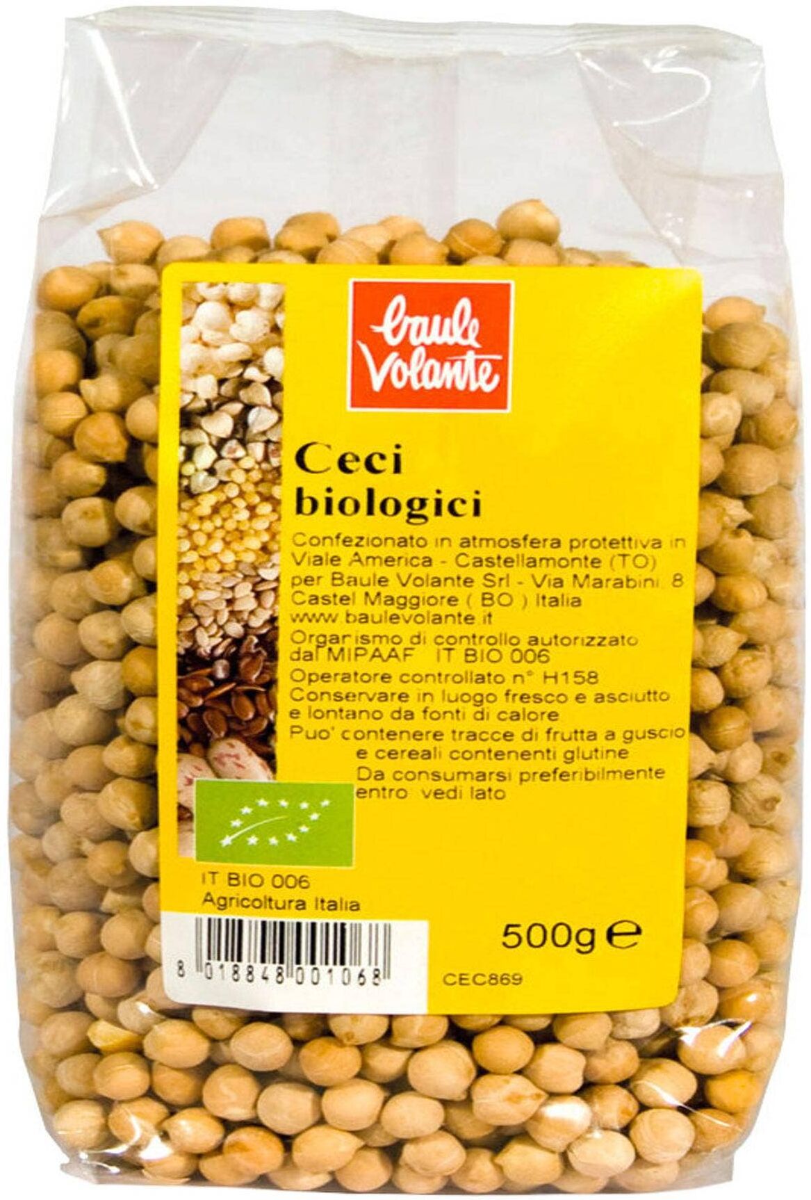 BAULE VOLANTE Ceci Biologici 500 Grammi 