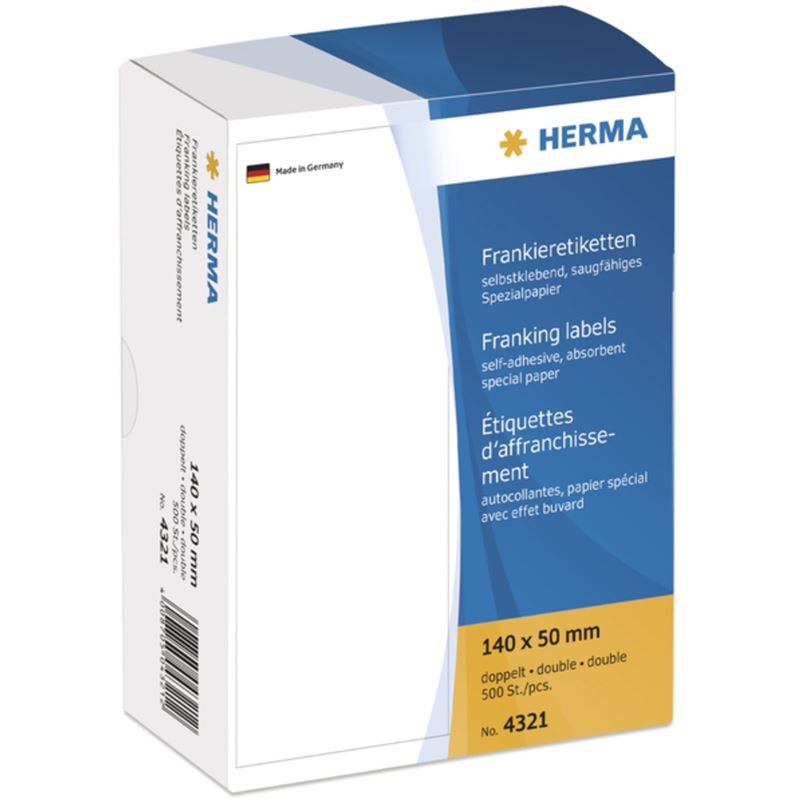 Herma 4321 doppelt Frankieretiketten 14x5 cm (500 Stück )