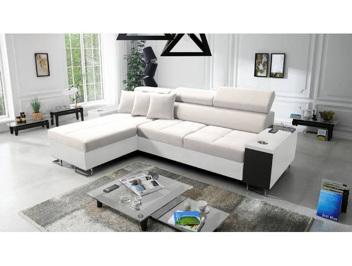 Kaiser Möbel Ecksofa Bequemes mit Schlaffunktion MORENA I MINI Doppelfarbe