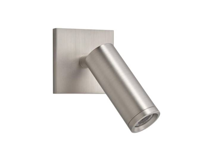 Petite applique liseuse led nickel mat