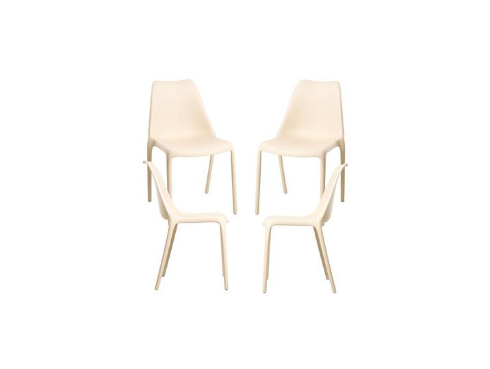 4er Set Synk Polypropylen Stühle - Beige