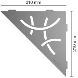 Schlüter Systems SHELF-E-S1 Wand-Ablagesystem Curve Aluminium TSG - strukturbeschichtet grau Höhe: 210 mm Breite: 210 mm