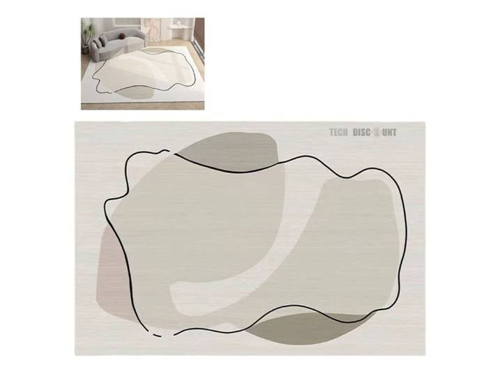 Ligne imitation cachemire tapis nordique ins vent salon chambre - Vantory - table basse rectangulaire géométrique abstrait tapis d